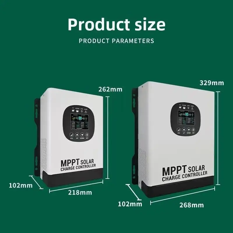 

MPPT Solar Panel Regulator with RS485/WIFI & Colorful Screen - 40A-120A 12V/24V/48V/96V 230VDC Solar Charge Controller