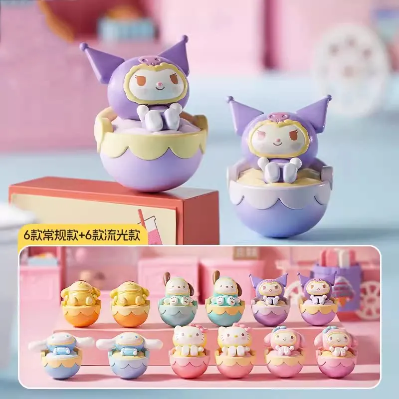 

Серия фигурок Sanrio Characters Wobbly Tumbler: милые мини-фигурки в слепых коробках Hello Kitty, My Melody, Kuromi — игрушки для фанатов.