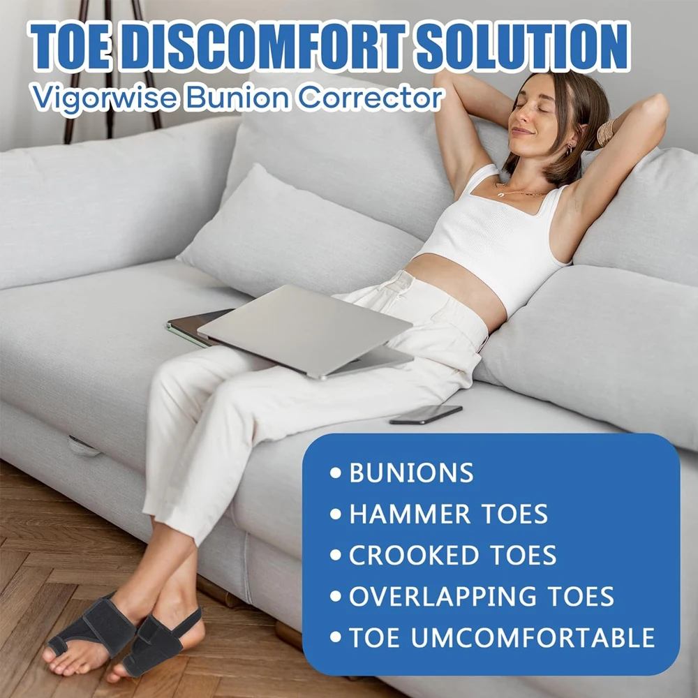 مصحح الورم للنساء والرجال، جبيرة ورم لتقويم العظام لأروح الأروح، فاصل أصابع القدم الكبير، دعم قابل للتعديل ليلاً ونهارًا