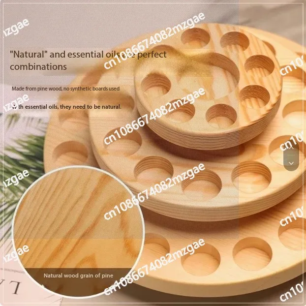 39-storage-compartments-desktop-essential-oil-and-lipstick-display-turntable-360-°-rotating-solid-wood-bracket