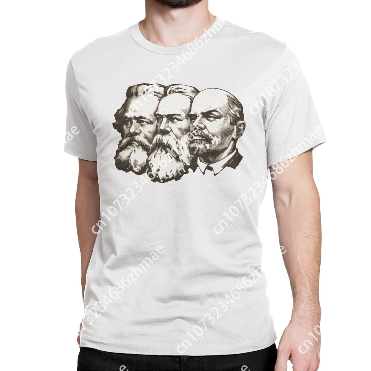 Men T-Shirt Marx Engels and Lenin The Soviet UnionTshirt Vintage Cotton Communist Communism Ussr Comrades