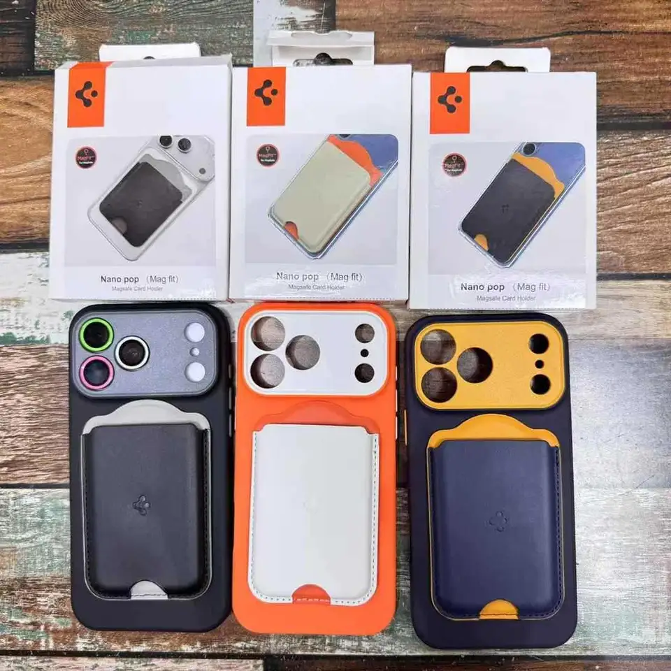 Spigen Nano Pop For MagSafe Wallet Magnetic Card Holder for iPhone 17 16 15 14 13 12 Pixel 10 Series Slim Slot Case Fits 2 Cards - 3
