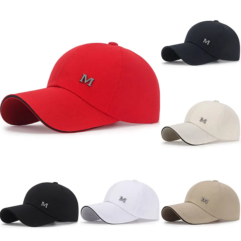 Women Men Sports Caps Baseball Hat Travel Outdoor Sunscreen Line Baseball Cap Long Visor Brim Shade Snapback Sun Protection Hat