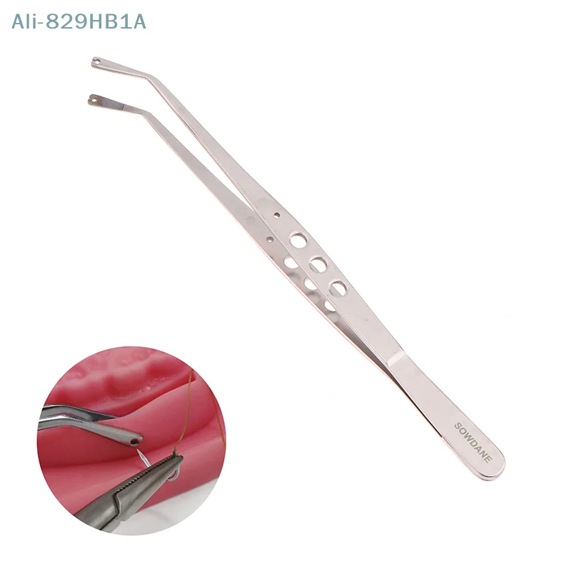 Dental Surgical Operation Stitching Tweezer College Tweezers Cotton Dressing Forcep Slots Tip Serrated Tip Oral Care