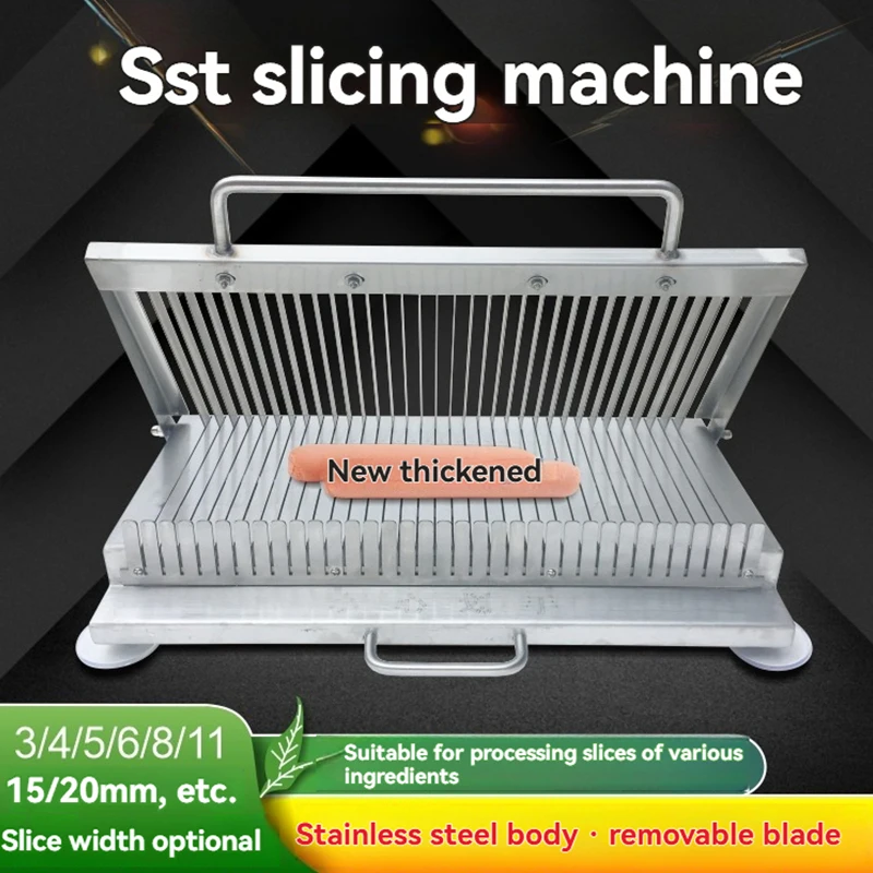 

New Multi-function Slicing Hand Pressure Stainless Steel Double-blade Sharp Manual Slicer Vegetable Meat Cooked Food Slice