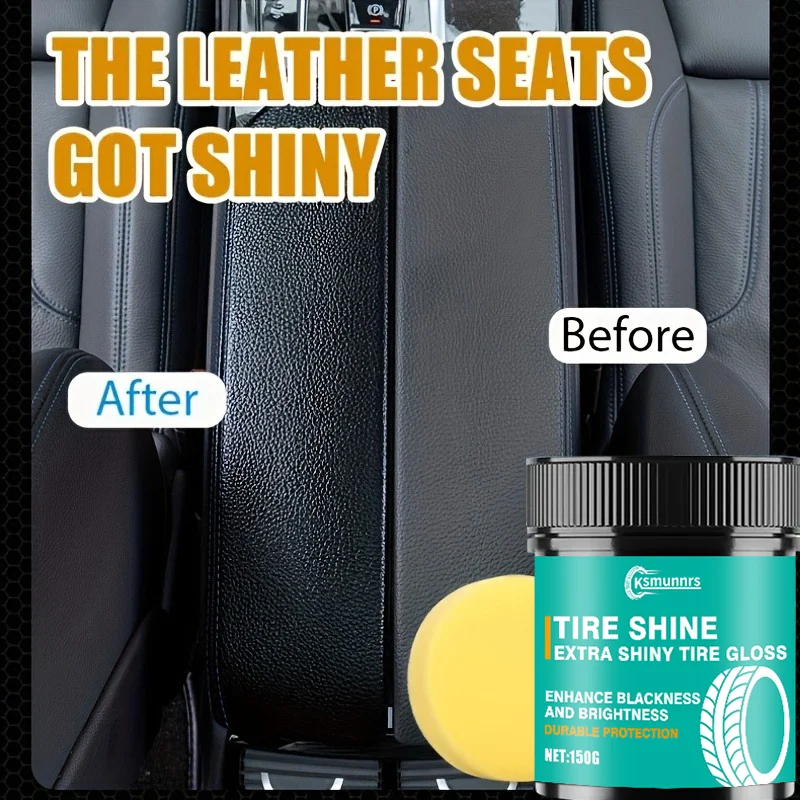 

An all-purpose car interior renovation glue - 150G dashboard and leather seat repair agent, tire gloss enhancer for sofas, leath