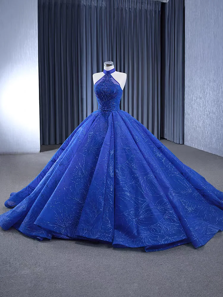 Royal Blue Evening dress, ball gown, Princess Dress