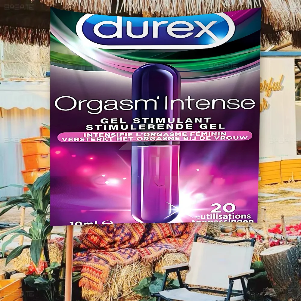 Sexy Condom Brand D-Durexes DIY Flag For Family Group Photo Living Room Home Dorm Decor Wall Art Decor Banner