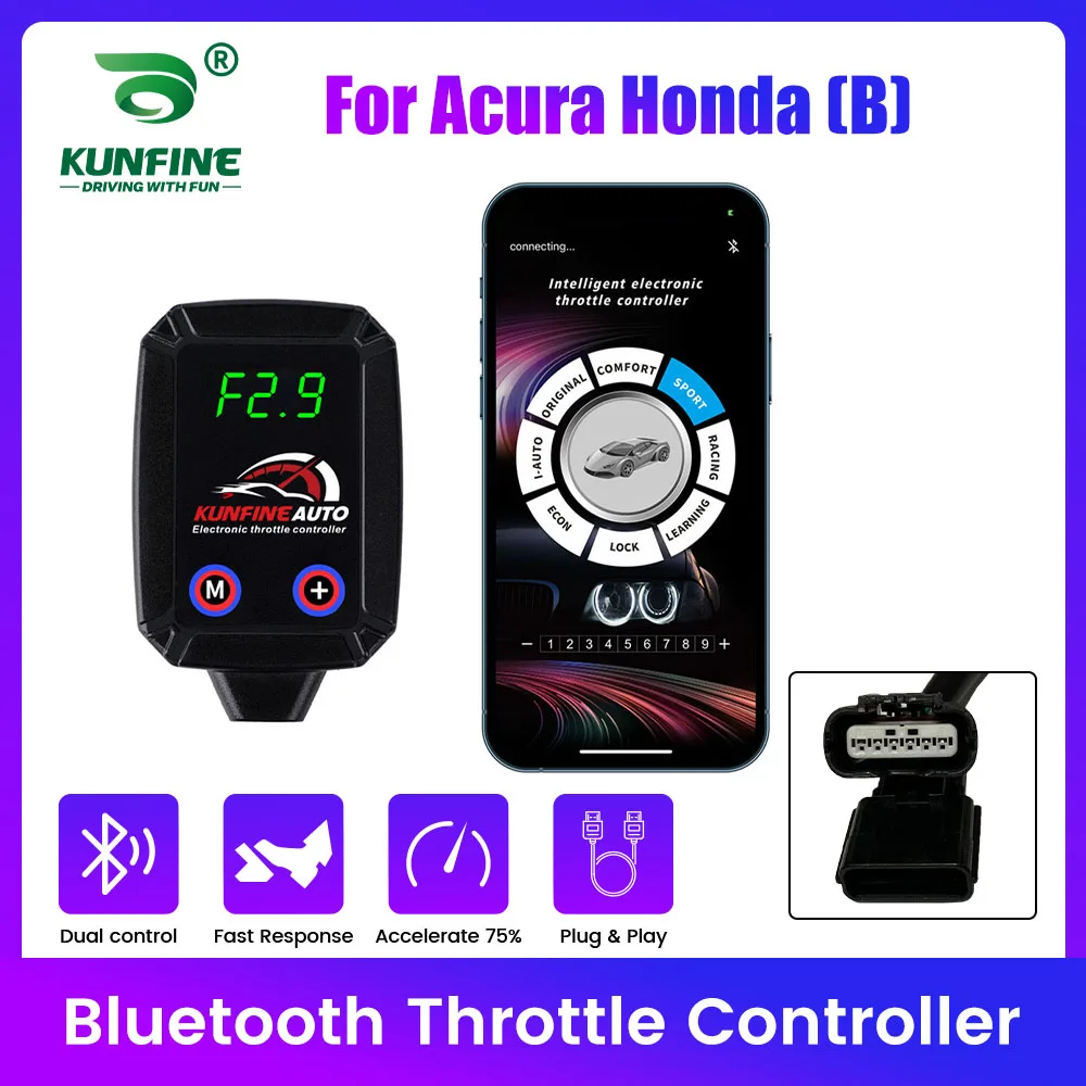

APP Bluetooth Car Electronic Throttle Controller Pedal Box Racing Accelerator Potent Booster For Acura Honda (B) Tuning Parts