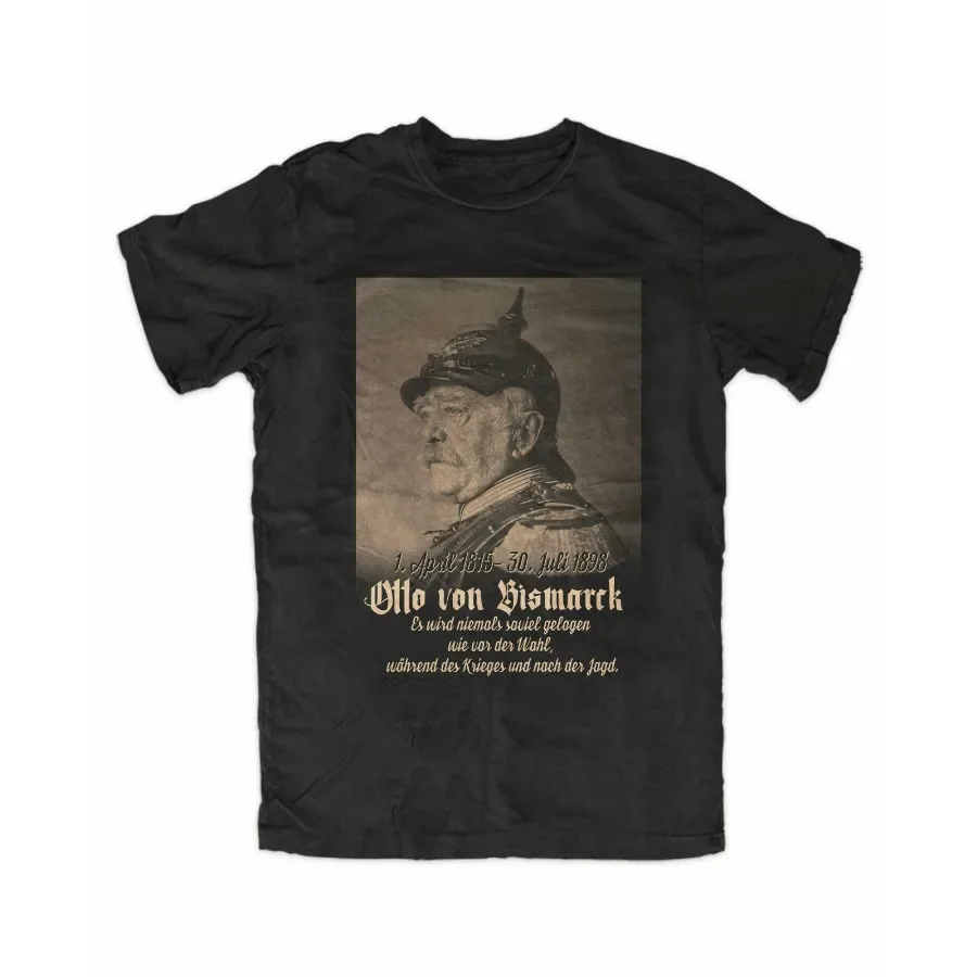 Nicknamed The Iron Chancellor Otto Von Bismarck Old Posters Printed T-Shirt Cotton Round Neck Short Sleeve Men's T Shirt NEW