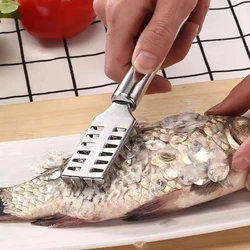 Kitchen Accessorie Stainless Fish Scales Scraping Graters Fast Remove Fish Cleaning Peeler Scraper Fish Bone Tweezers Tool Gadge