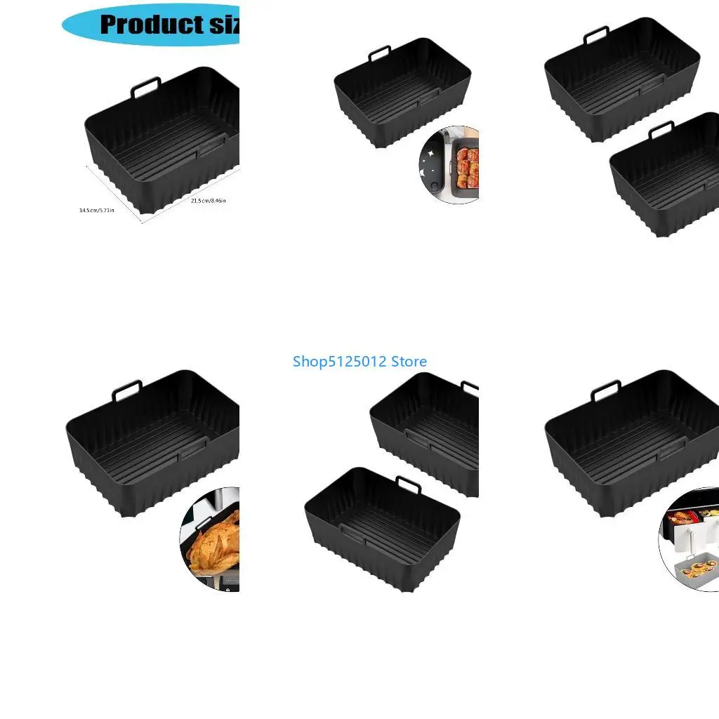 g8tc-pacote-2-fritadeiras-ar-almofada-cesta-fritadeiras-ar-retangular-multifuncional-ferramenta-cozimento-para