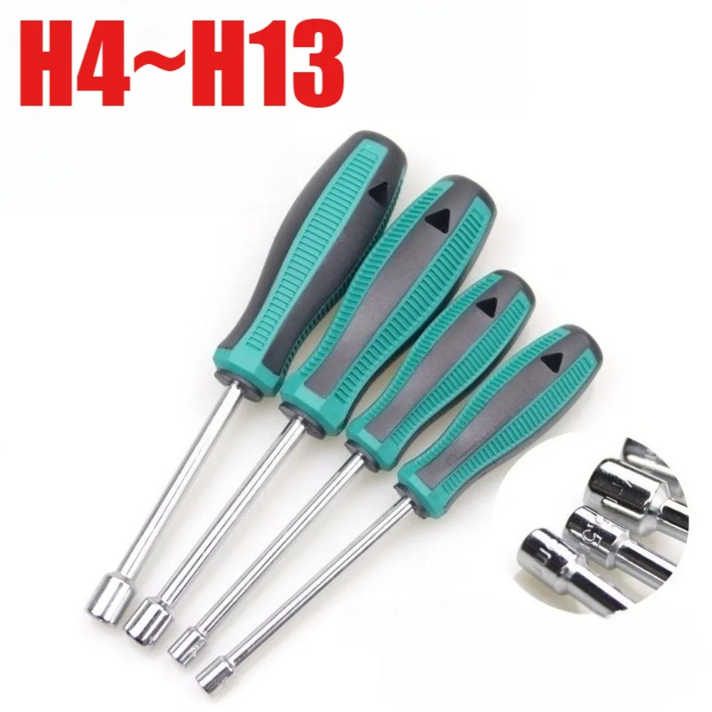 Hex Key Socket Wrench External Hex Socket Screwdriver Professional Tool Manual Socket Wrench 4 5 5.5 6 7 8 10 11 12 13mm