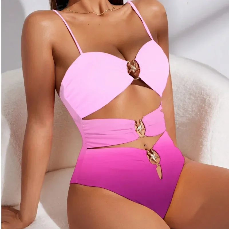 Лето 2023, сексуальные цельные купальники, закрытые женские купальники с эффектом пуш-ап, одежда для купания, купальные костюмы для тела, пляжная одежда, купальщица в бассейне