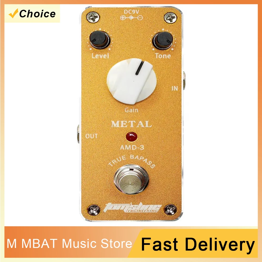 

Aroma AMD-3 Distortion гитарная педаль эффектов тяжелого металла с эффектом перегрузки с настоящим байпасом аксессуары для гитары