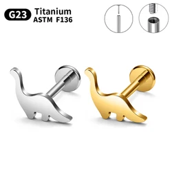 ASTM F136 G23 Titanium Piercing Ear Studs Leaf 16G CZ Tragus Cartilage Helix Conch Daith Pierc Earring Women Body Jewelry