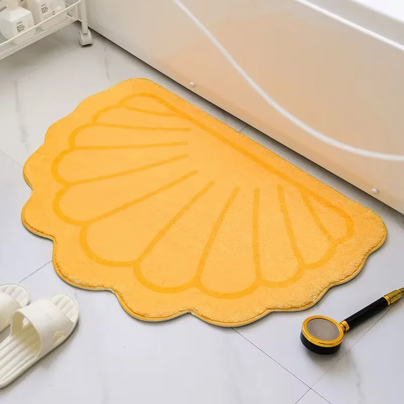 Shell Bathroom Floor Mats, Bathroom Absorbent Non-slip Rug, Bedroom Toilet Door Mats, Home Entry Door Mats, Carpets