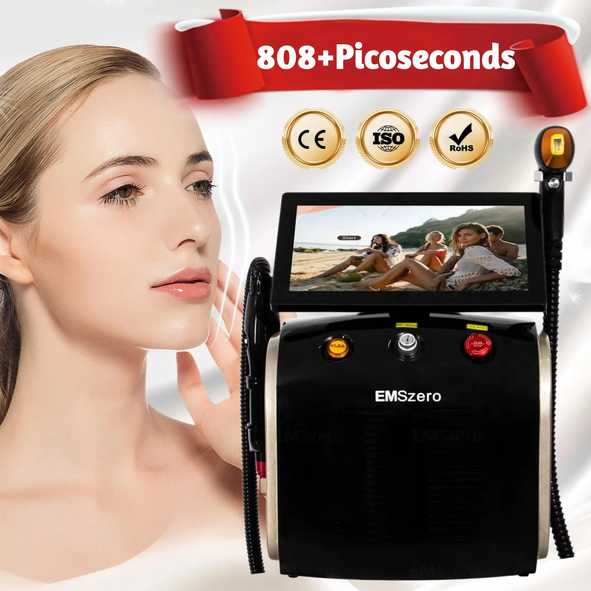 Professional Laser Tattoo Removal Pigment Wrinkles 808 Diode Laser Safe, Painless and Permanent Hair Removal 2in1 machine