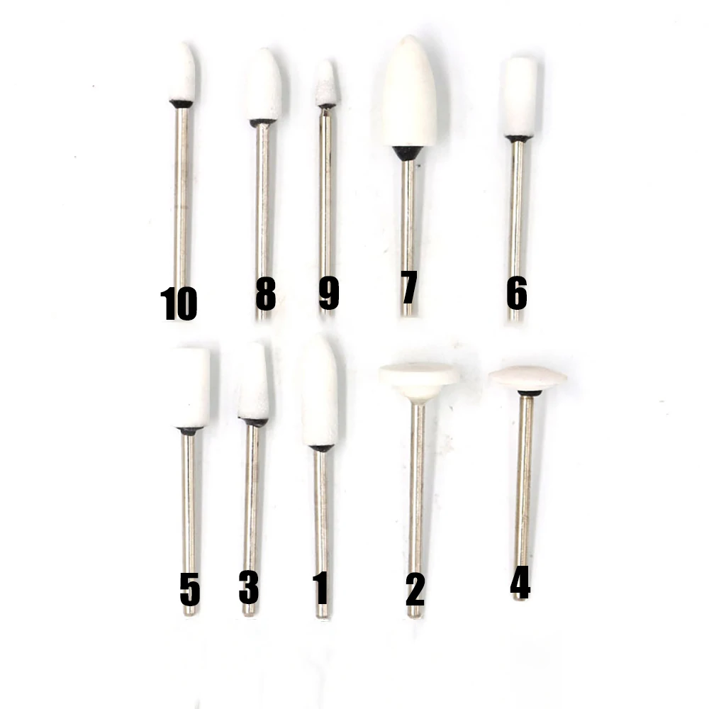 

2.35mm Handle 120 Grit Wheel Head Abrasive Mounted Stone White Corundum Grinding Head Stone Wheel For Electric Grinder Ceramic