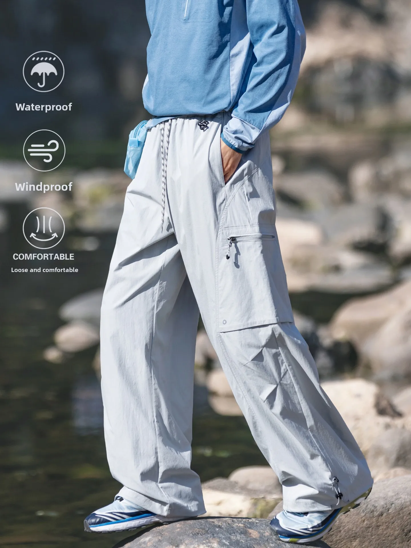 

Американские уличные рабочие брюки для мужчин: весенние, свободные, для походов и альпинизма, ветрозащитные, дышащие, карго-брюки