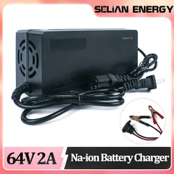 Sodium Battery Charger 64V 2A for 16S 48V NA ion Battery Pack SIB Battery Chargers