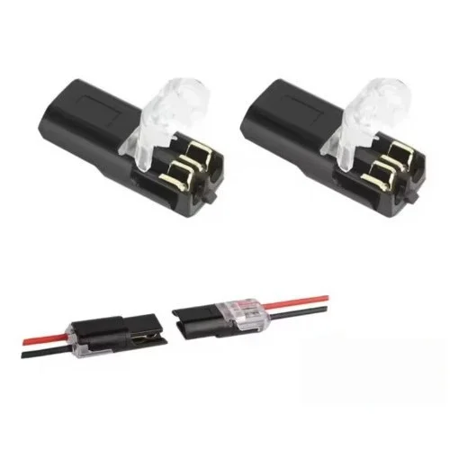 Solder‑Free No Wire Stripping Pluggable LED Connector Male Female Butt Plug Two‑Wire Quick Connect Terminal