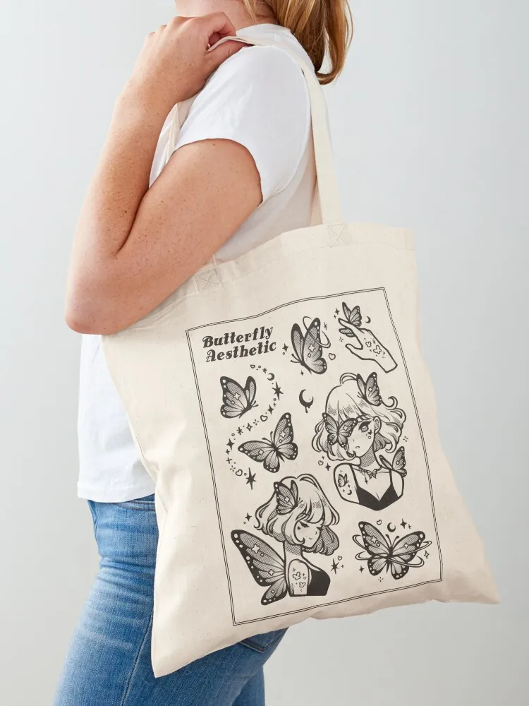 

Butterfly collage Tote Bag the tote bag Women's bags Canvas stote bag foldable reusable