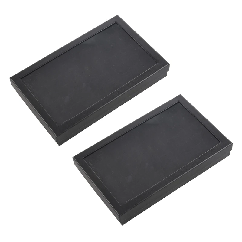 透明なジュエリーディスプレイ,イヤリングを収納するためのボックス,リング,イヤリング,窓,ケース,黒,2x,36スロット