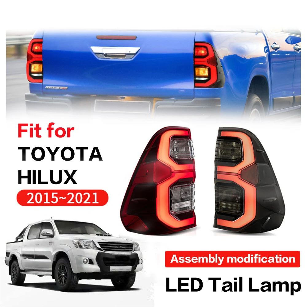 Car Rear Light For Toyota HILUX 2015-2021 LED Taillight Lights Turn Signal  Assembly Modification Accessorie Plug And Play