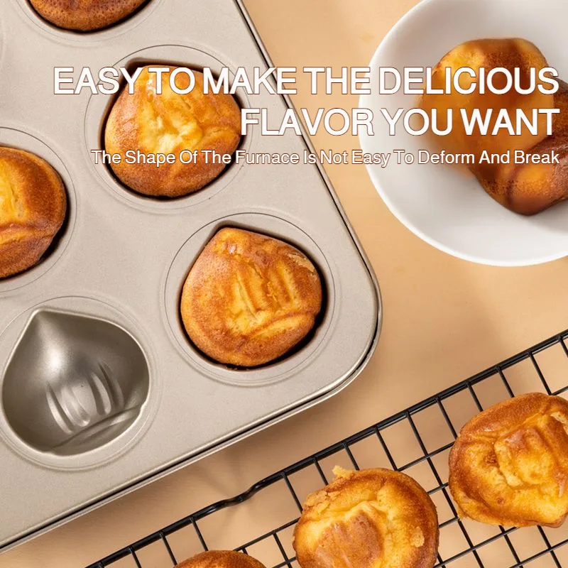 Moldes para hornear en horno, molde para hornear bizcochos de castaña, molde para hornear magdalenas antiadherente
