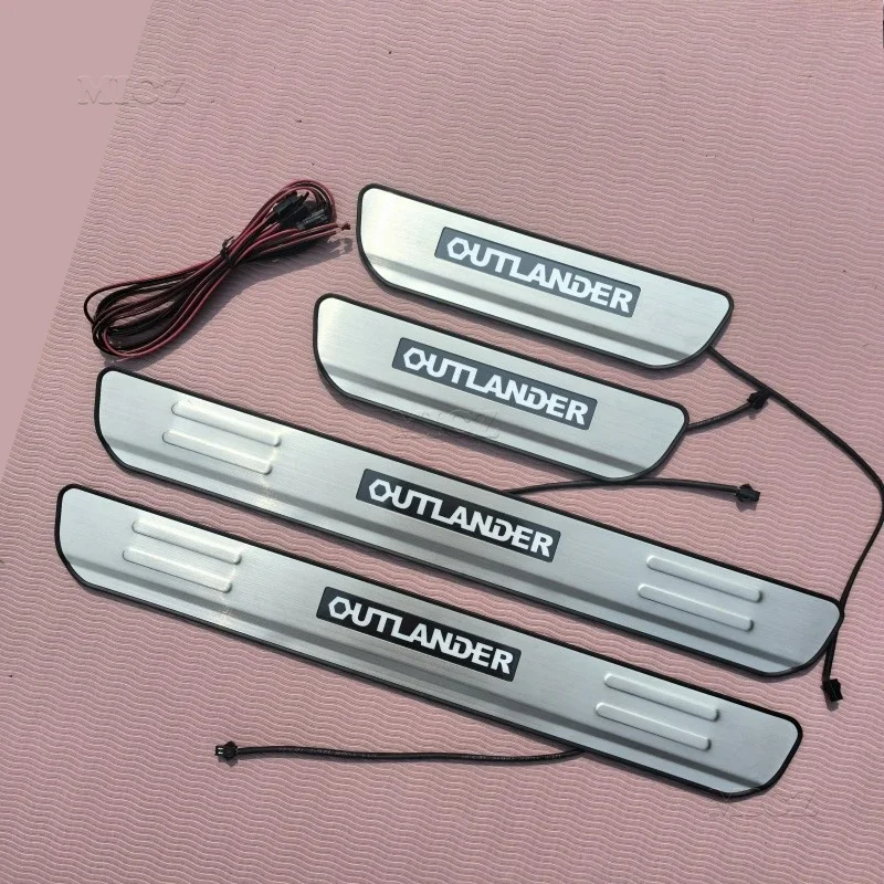 

Для Mitsubishi Outlander LED 2013 2014-2019 автомобильные аксессуары, Стайлинг автомобиля, крышка двери автомобиля из нержавеющей стали, наружная накладка на порог