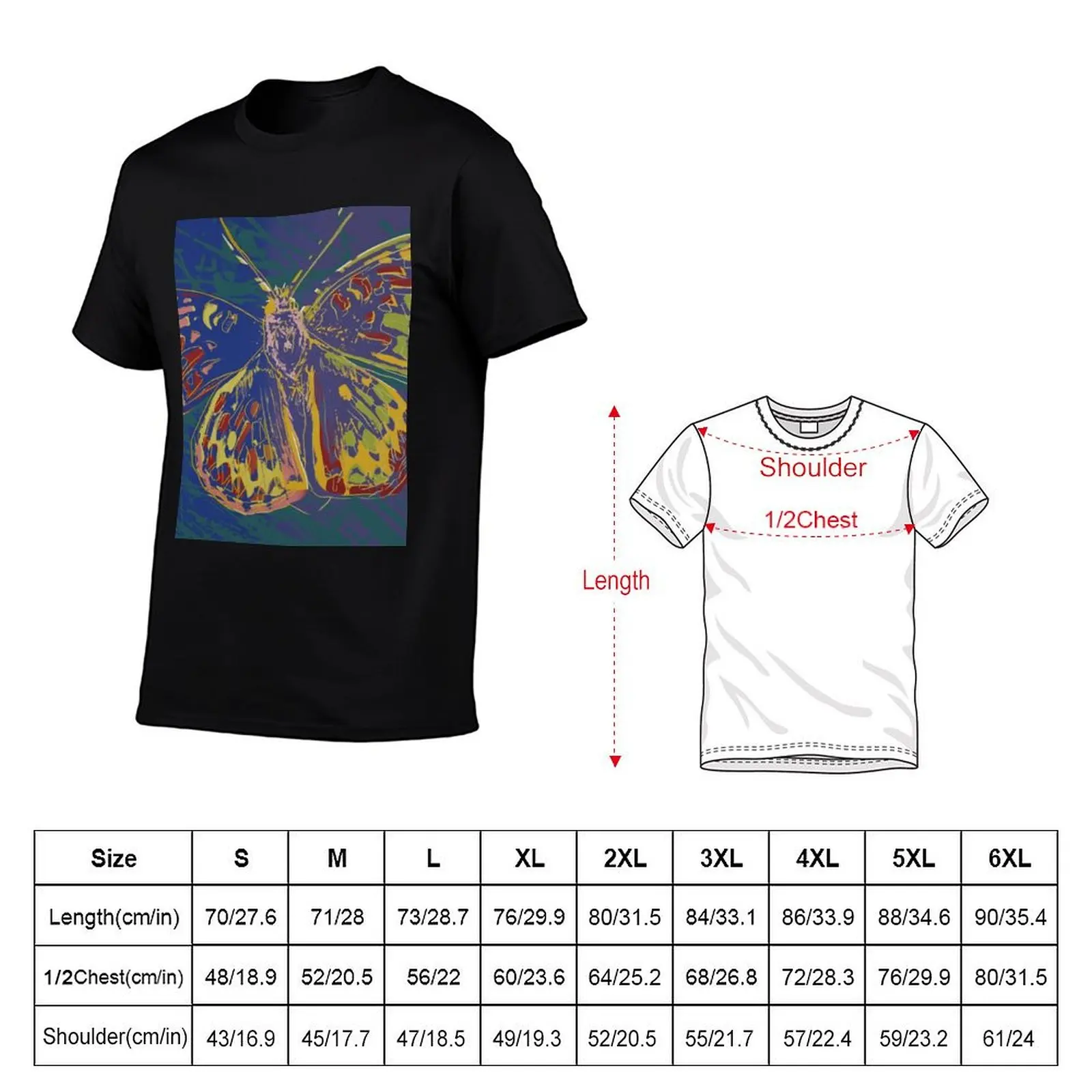 AW Silverspot Butterfly in blue T-Shirt oversized graphic tee blue archive custom t shirt oversized t shirt men