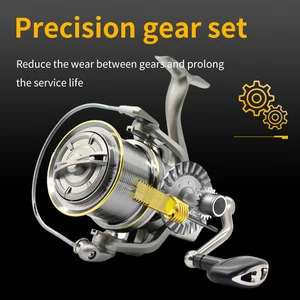 Ultraleve long spinning foundry, aluminum alloy spool, high speed fishing spool, 8000-14000 series, 17 + 1 bearing, 4.8: 1 10 Main Sales Long Cast Praia - №8