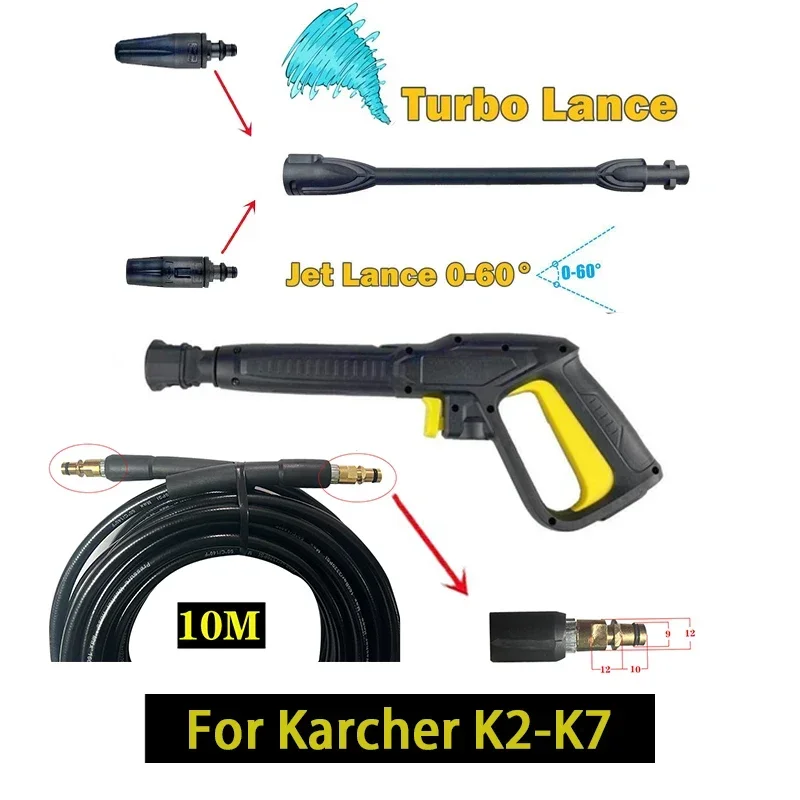 

High Pressure Washer Gun For Karcher K2 K3 K4 K5 K6 K7 Car Wash Cleaning Water Spray Lance Replacement Gun Pistol Wand Nozzle