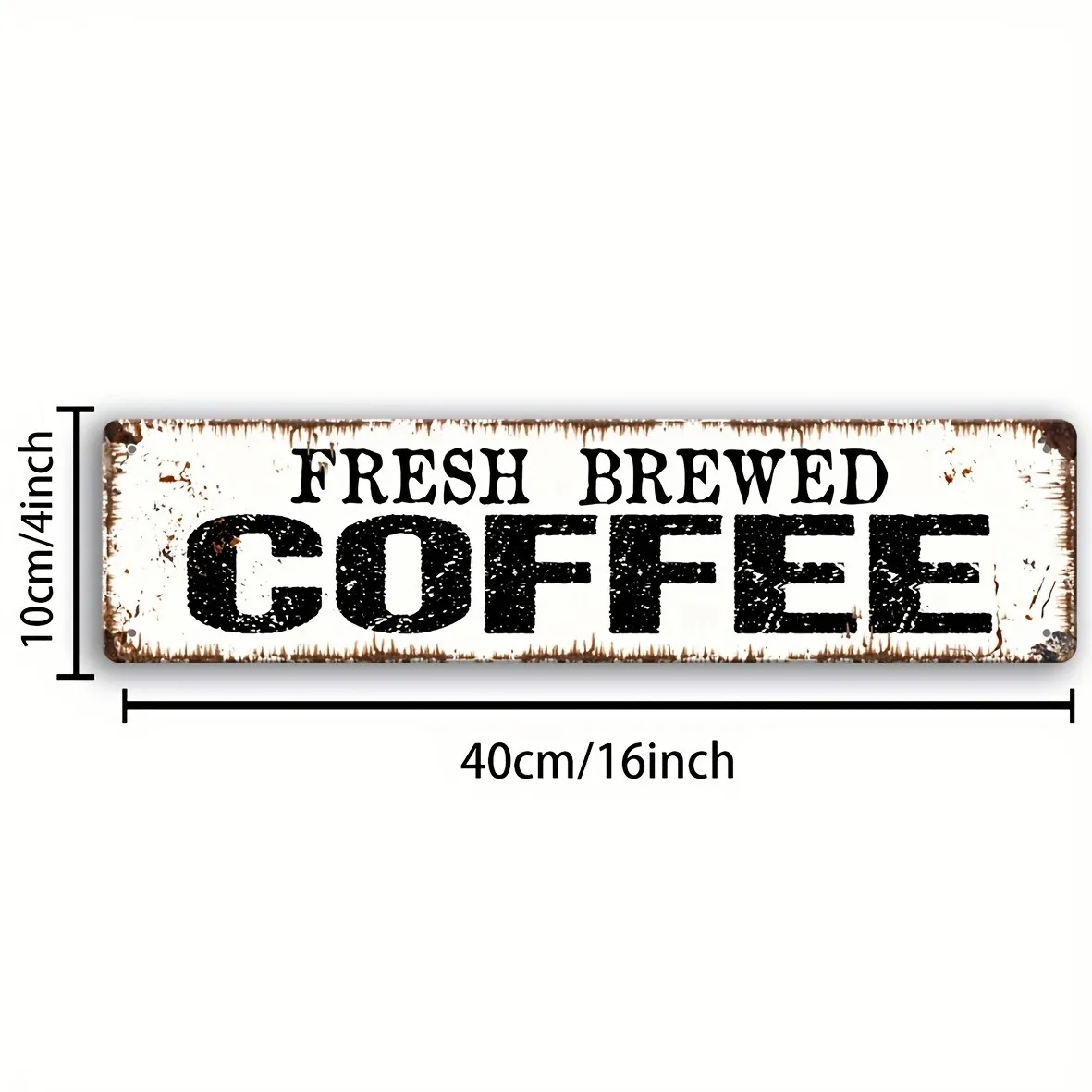 Custom Fresh Brewed Coffee Acrylic Sign Decor Only, 15.7x3.9
