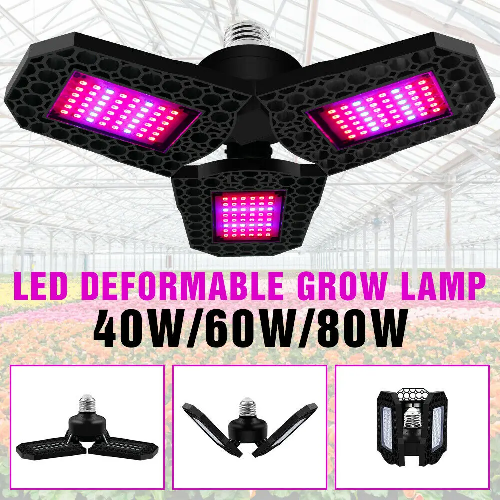 Full Spectrum Plant Growth Light LED Deformable Plant Lamp E27 Phyto Lamp Greenhouse Hydroponics Garden Flower Plant Growth Lamp