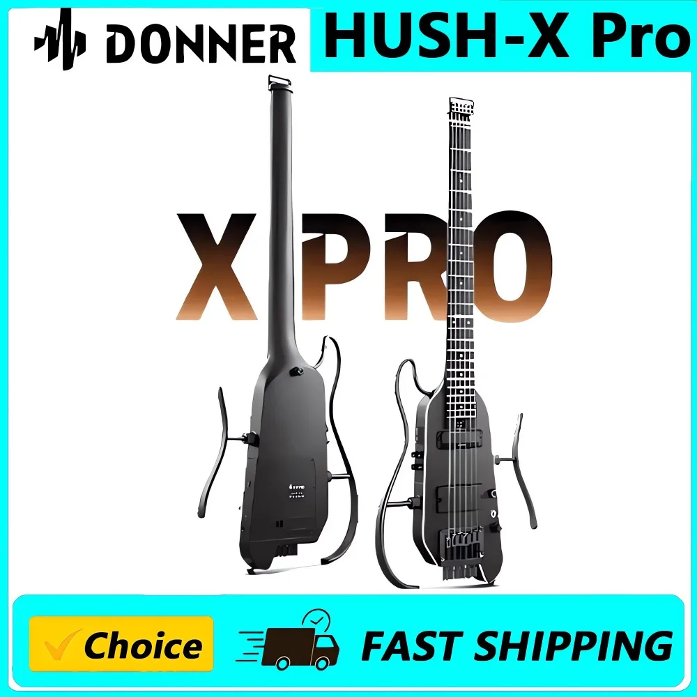 

Donner HUSH-X PRO Интеллектуальная легкая гитара Портативная бесшумная гитара с эффектами тона