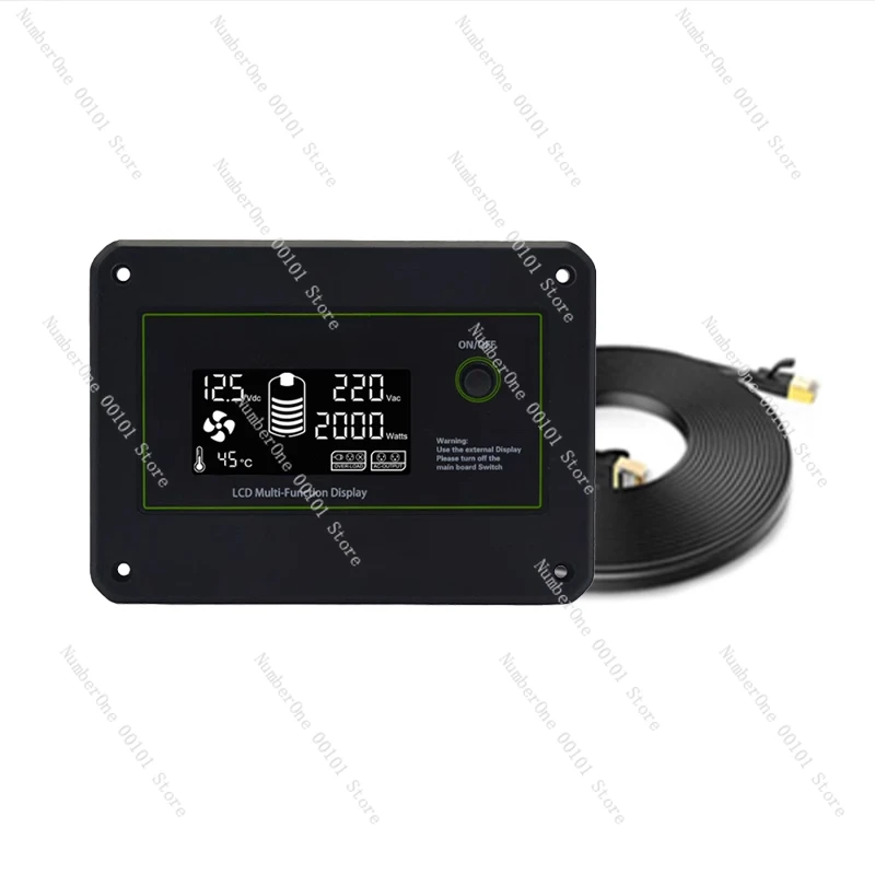 The inverter remote control panel cable length is 3 meters, and the switch status can be controlled for real-time display.