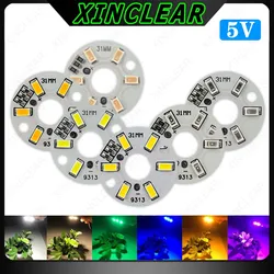 10 個 LED 3 ワット 5 V カラーランプビーズライトボード電球 SMD5730 ラウンド変化光源直径 32 ミリメートル白、赤、緑、青、黄、紫