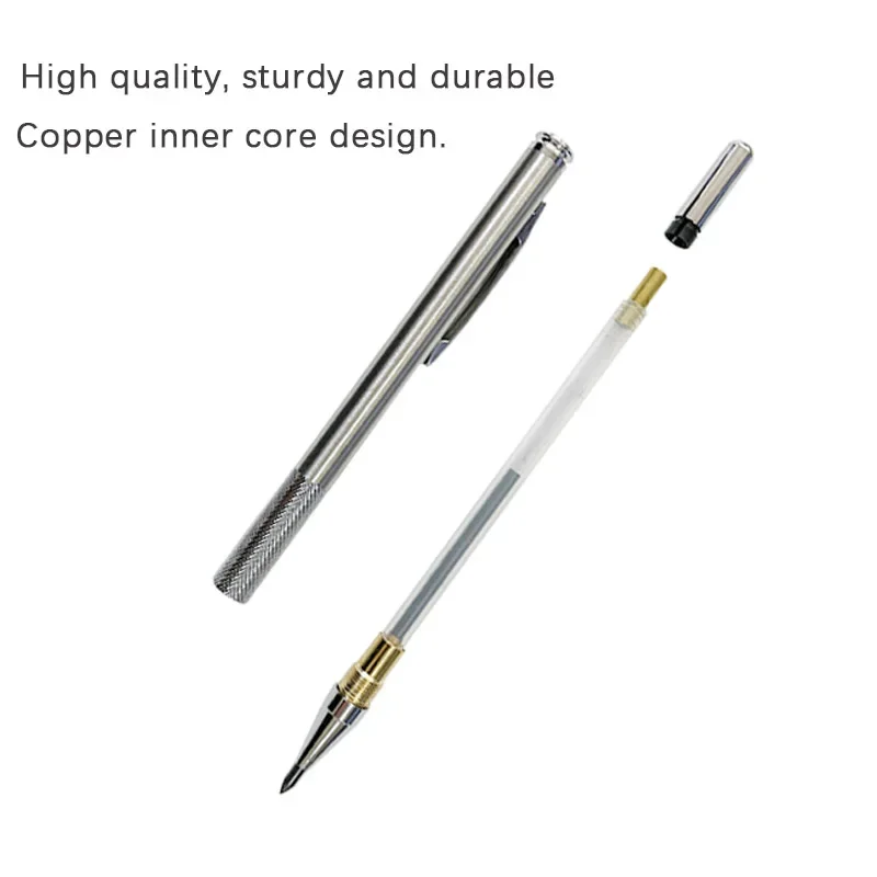 Luxury 3.0MM Metal Mechanical Pencil with Black / Red 2B Leads Professional Art Painting Sketch Crafting Automatic Pencil Tools