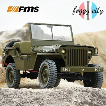 Fms 1/12 simulation Jeep Willis super large Rc remote control Off-road climbing car model four-wheel drive electric vehicle model