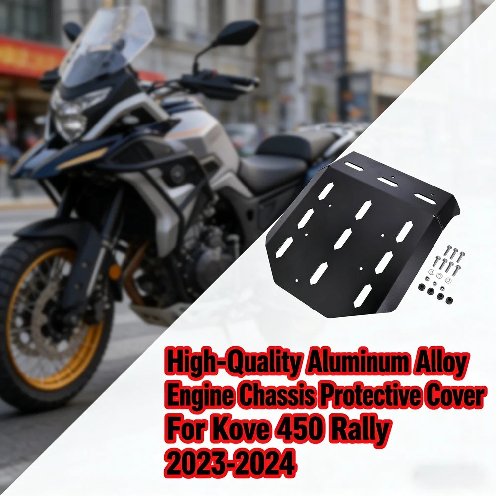 New For KOVE 450Rally Motorcycle Engine Guard Chassis Protection Skid Plate Bash Crash Protector Cover Colove 450Rally 2023 2024