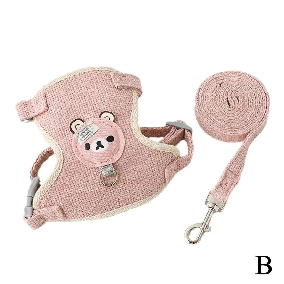 Lovely Small Pet Vest Chest Strap Dog Leash Traction Rope Walking Dog Cat Bunny Vest Harness Poodle Collar Leash Dog Accessories, image 8