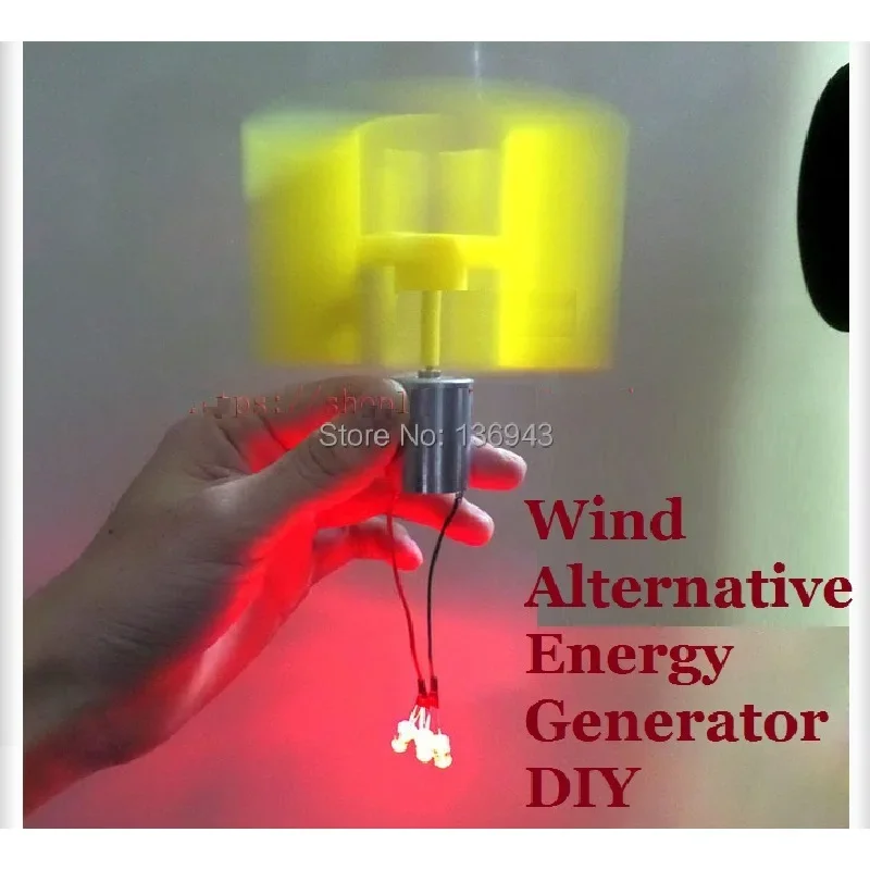 

2PCS Miniature Vertical Axis Wind Alternative Energy Generator DIY Technology Making Physical Power Principle