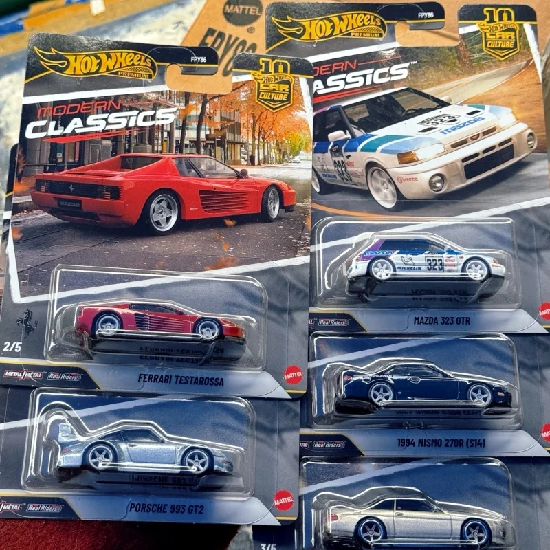 

2026 New Hot Wheels Premium Fpy86-S Car Model,Ferrari Testarossa Porsche 993 Gt2 Mazda,1:64 Diecast Collector'S Gift Toys