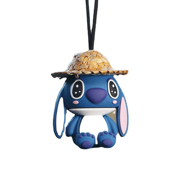 Disney Anime Movie Stitch Action Figure Car Interior Ornaments Accessories Auto Rearview Mirror Hanging Pendant Cute Model Decor