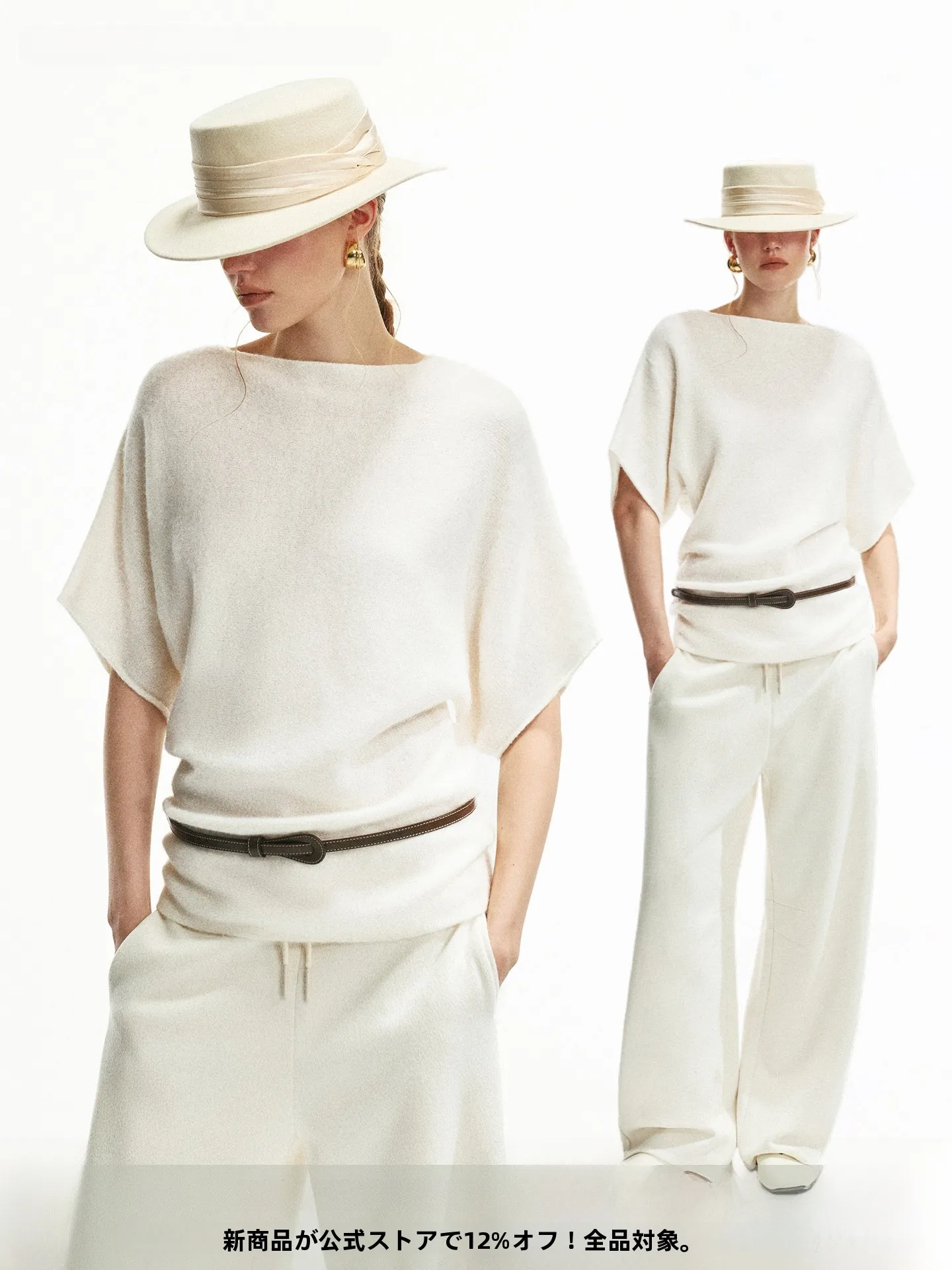 

While Away Casual Loose Knitted Batwing Sve Sweater Women's Comfortable Loose Fit round Ne Top Faionable Lazy Sle