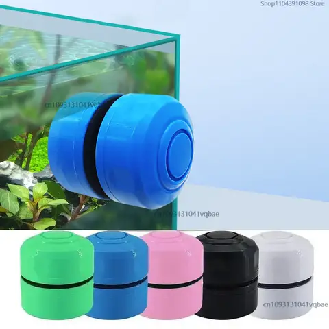 Mini Scrubber Tool Fish Tank Glass Cleaning Magnet Tool Aquarium Magnetic Brush Glass Floating Algae Scraper Curve Glass Cleaner