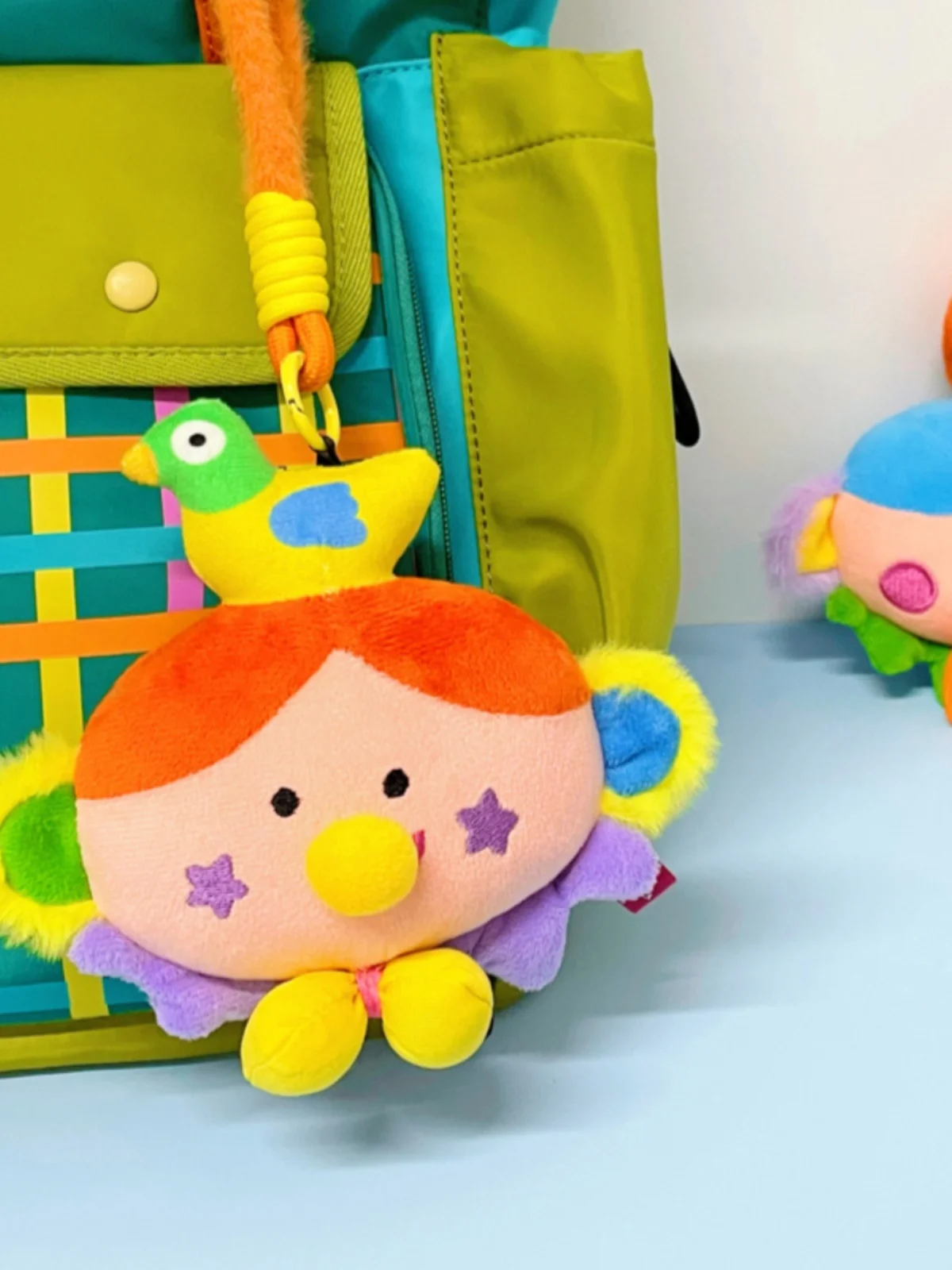 Cute Plush Doll Keychain Decorative Hanging Ornament Home Cushion Crystal Velvet Fabric Durable Stitching for All Ages