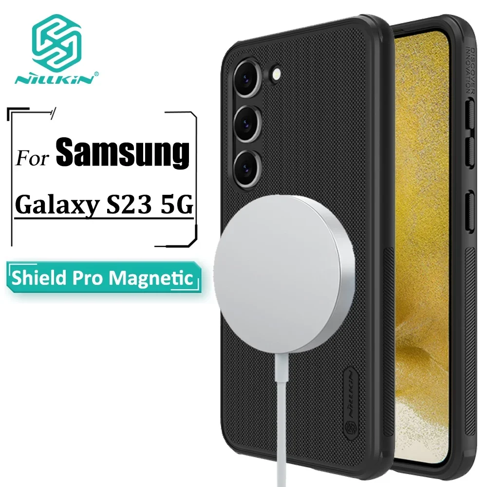 Nillkin Magnetic Super Frosted Shield Pro Case For Samsung Galaxy S23 Phone Case Ultra Thin Matte TPU + PC